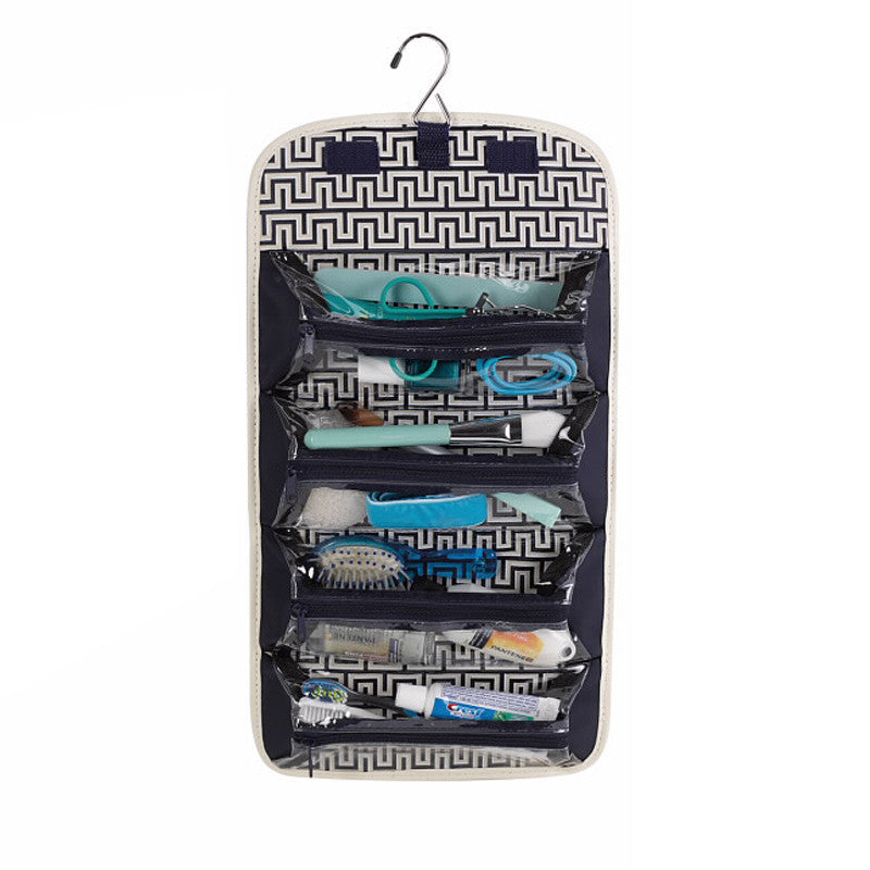 Atchison Navy Fashion Roll-Up Cosmetic Case