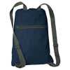 Port Authority Navy/Charcoal Canvas Cinch Pack