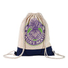 Perfect Line Navy Two Tone Natural Drawstring Backpack