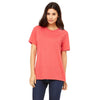 Bella + Canvas Women's Red Triblend Relaxed Jersey Short-Sleeve T-Shirt