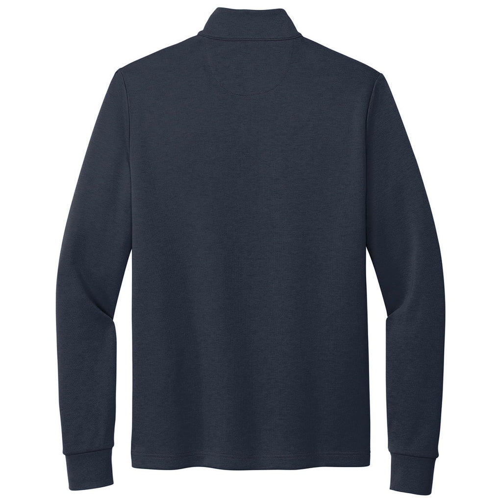 Brooks Brothers Men's Night Navy Double Knit Quarter Zip