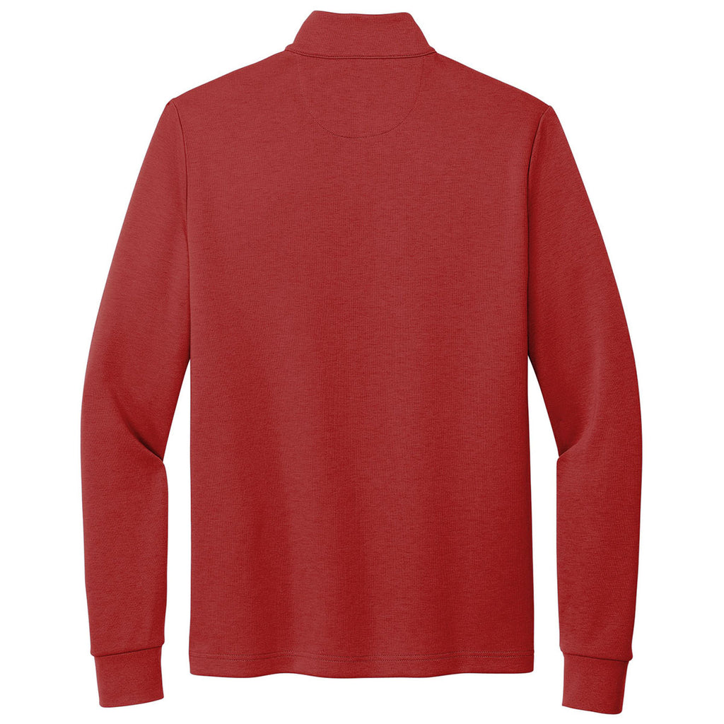 Brooks Brothers Men's Rich Red Double Knit Quarter Zip