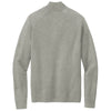 Brooks Brothers Men's Light Shadow Grey Heather Cotton Stretch Quarter Zip Sweater