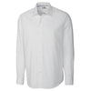 Cutter & Buck Men's White Tall Long Sleeve Epic Easy Care Mini Herringbone Shirt