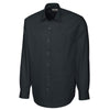 Cutter & Buck Men's Black Tall Long Sleeve Epic Easy Care Spread Nailshead Shirt