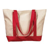 BAGedge Natural/Red 12 oz Canvas Boat Tote