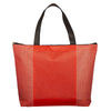 Primeline Red Tonal Non-Woven Zipper Trade Show Tote Bag