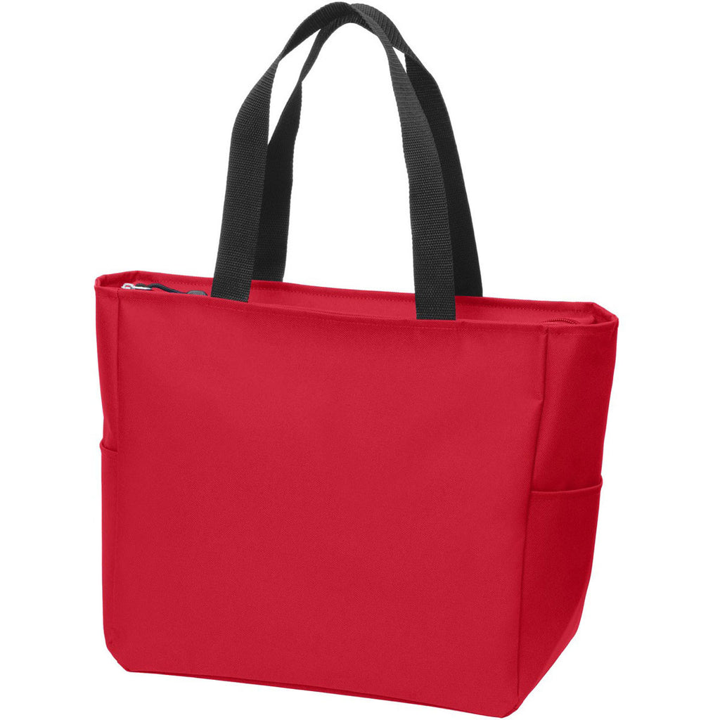 Port Authority Chili Red Essential Zip Tote