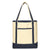 Port Authority Natural/Navy Large Cotton Canvas Boat Tote