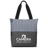 Primeline Grey Flannel Check Accent Tote Bag
