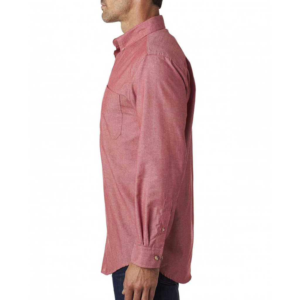 Backpacker Men's Red Yarn Dyed Chambray Shirt