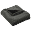 Port Authority Shadow Grey/Deep Black Faux Fur Blanket