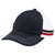 Port Authority Rich Navy/Flame Red/White Two-Stripe Snapback Trucker Cap
