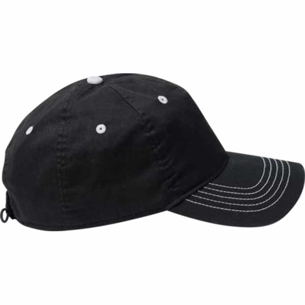 AHEAD Black Lightweight Solid Contrast Stitch Cap