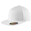 Port Authority White Flexfit Flat Bill Cap