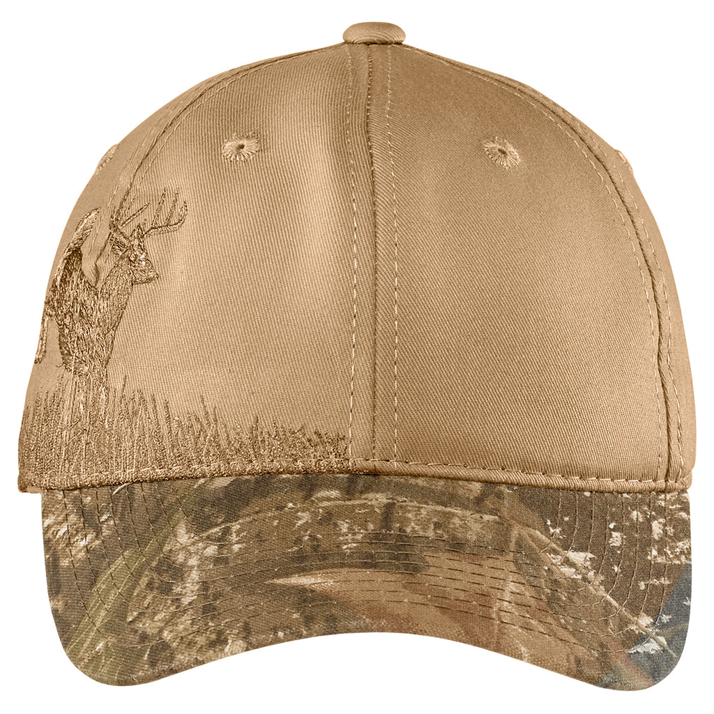 Port Authority Realtree MAX-5/ Tan/ Bass Embroidered Camouflage Cap