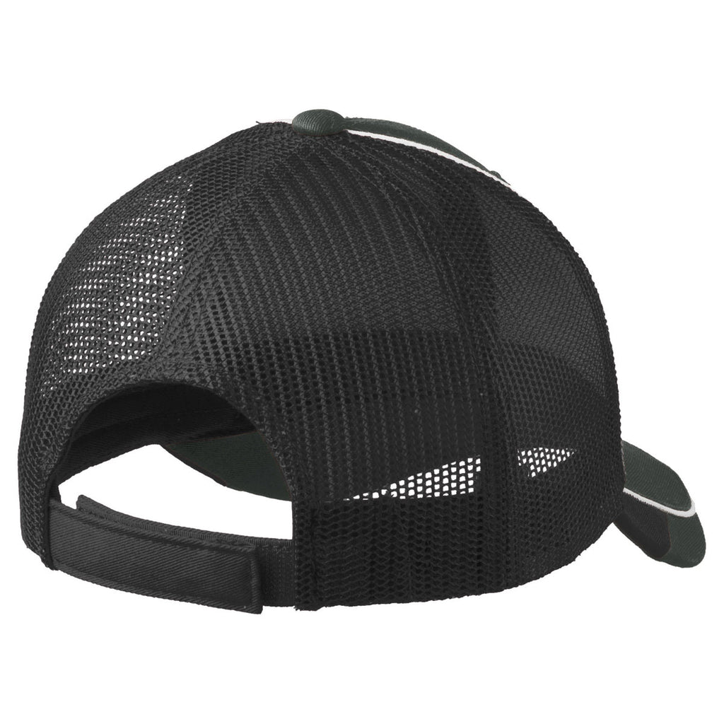 Port Authority Magnet Grey/ White/ Black Colorblock Mesh Back Cap