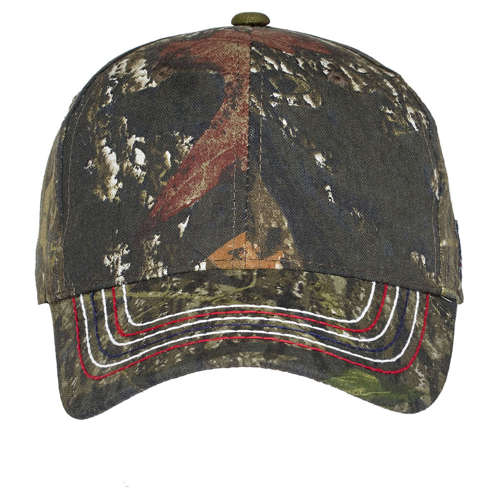 Port Authority Americana Contrast Mossy Oak New Break-Up Stitch Camouflage Cap