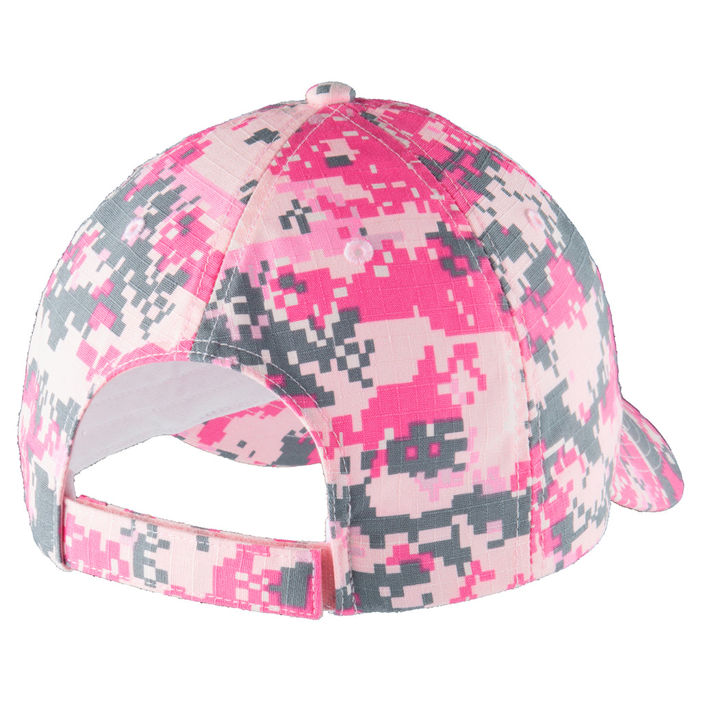 Port Authority Pink Camo Digital Ripstop Camouflage Cap