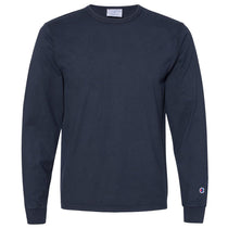 Champion Men's Navy Garment Dyed Long Sleeve T-Shirt