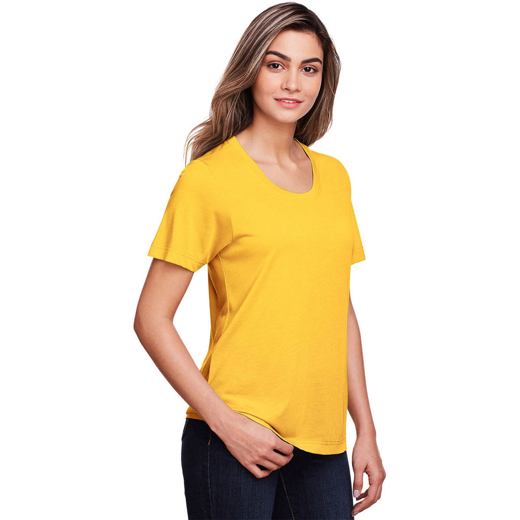 Core 365 Women's Campus Gold Fusion ChromaSoft Performance T-Shirt
