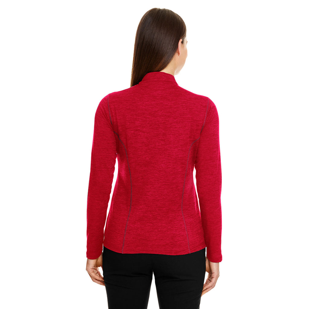 Core 365 Women's Classic Red Heather/Carbon Kinetic Performance Quarter Zip