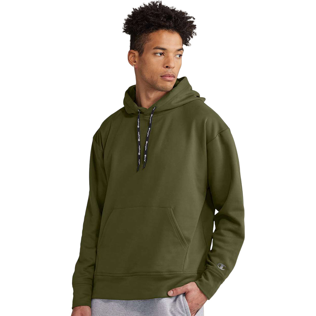 Champion Men's Fresh Olive Sport Hooded Sweatshirt