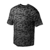 BAW Men's Black Xtreme Tek Digital Camo Short Sleeve Shirt