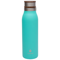 Manna Light Blue Ascend 18 oz. Stainless Steel Water Bottle with Acacia Lid