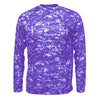 BAW Men's Purple Xtreme Tek Digital Camo Long Sleeve Shirt