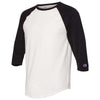 Champion Men's Chalk White/Black Premium Fashion Baseball T-Shirt