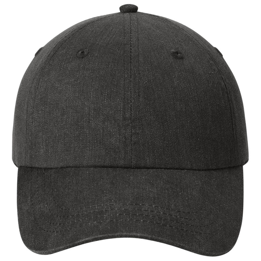 Port & Company Black Pigment Dyed Cap
