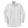 Red Kap Men's Grey/White Long Sleeve Striped Industrial Work Shirt
