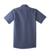 Red Kap Men's Tall Grey/Blue Short Sleeve Striped Industrial Work Shirt
