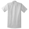 Red Kap Men's Tall Grey/White Short Sleeve Striped Industrial Work Shirt
