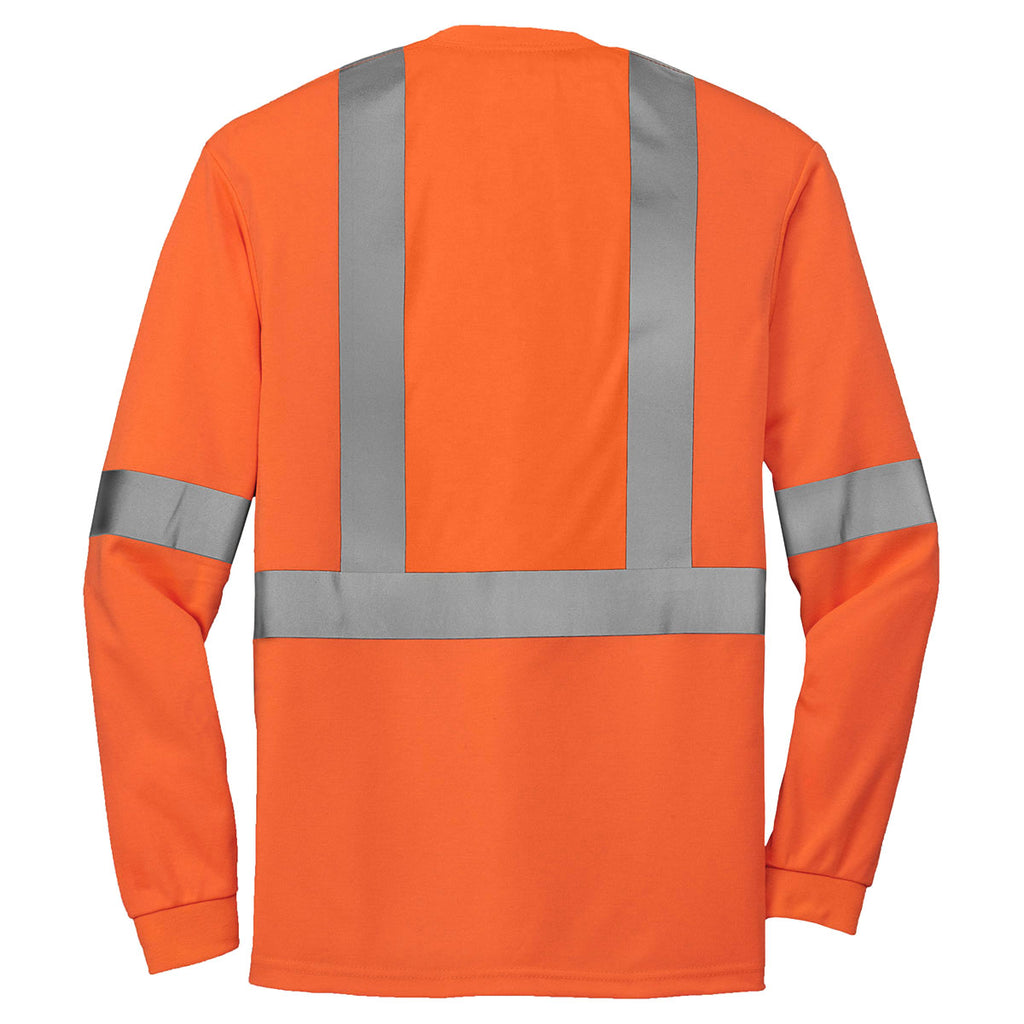 CornerStone Safety Orange ANSI 107 Class 2 Long Sleeve Safety T-Shirt