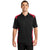CornerStone Men's Black/Red Select Snag-Proof Two Way Colorblock Pocket Polo