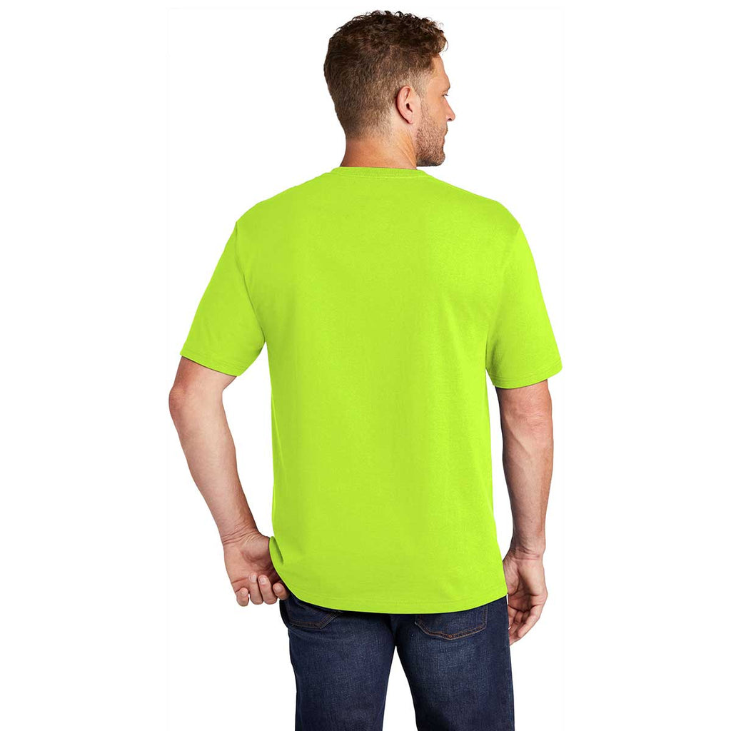 CornerStone Men's Safety Green Workwear Short Sleeve Pocket Tee