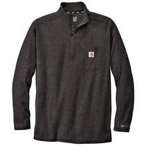 Carhartt Men's Carbon Heather Force 1/4-Zip Long Sleeve T-Shirt
