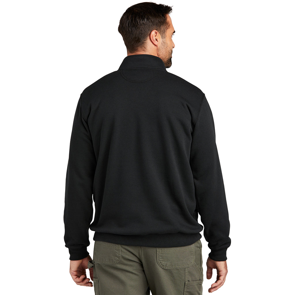 Carhartt Men's Black Midweight 1/4-Zip Mock Neck Sweatshirt