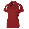 BAW Women's Red/White Colorblock Polo