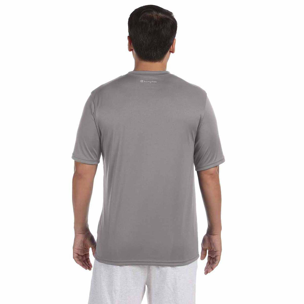 Champion Men's Stone Grey Double Dry 4.1-Ounce Interlock T-Shirt