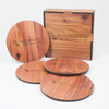 Woodchuck USA Walnut Set of 4 Wood Coaster Set