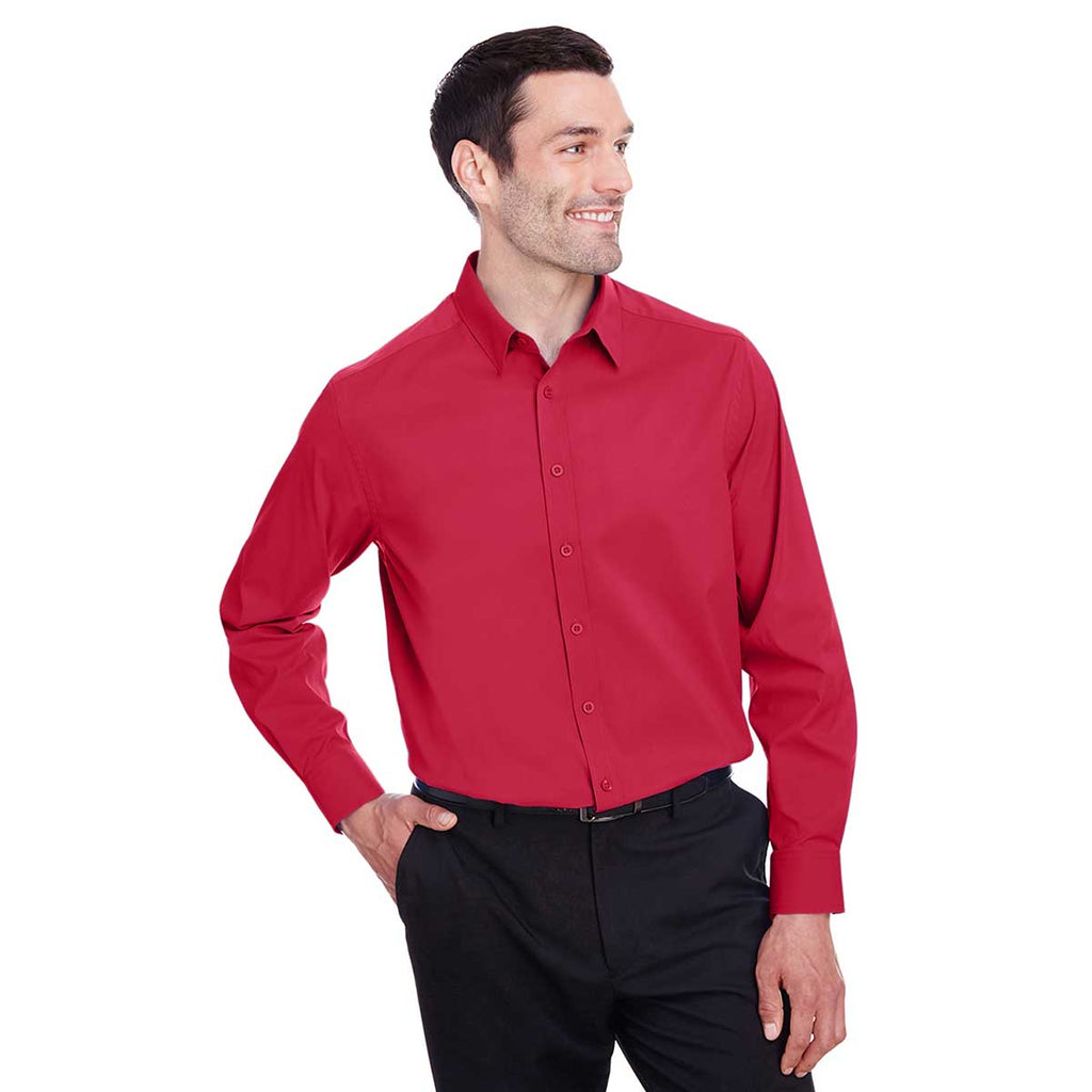 Devon & Jones Men's Red CrownLux Performance Stretch Shirt