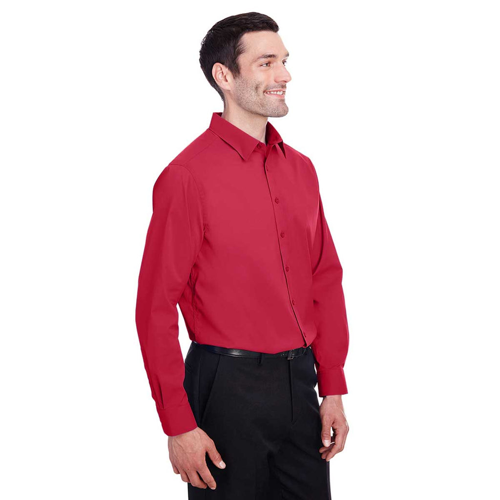 Devon & Jones Men's Red CrownLux Performance Stretch Shirt