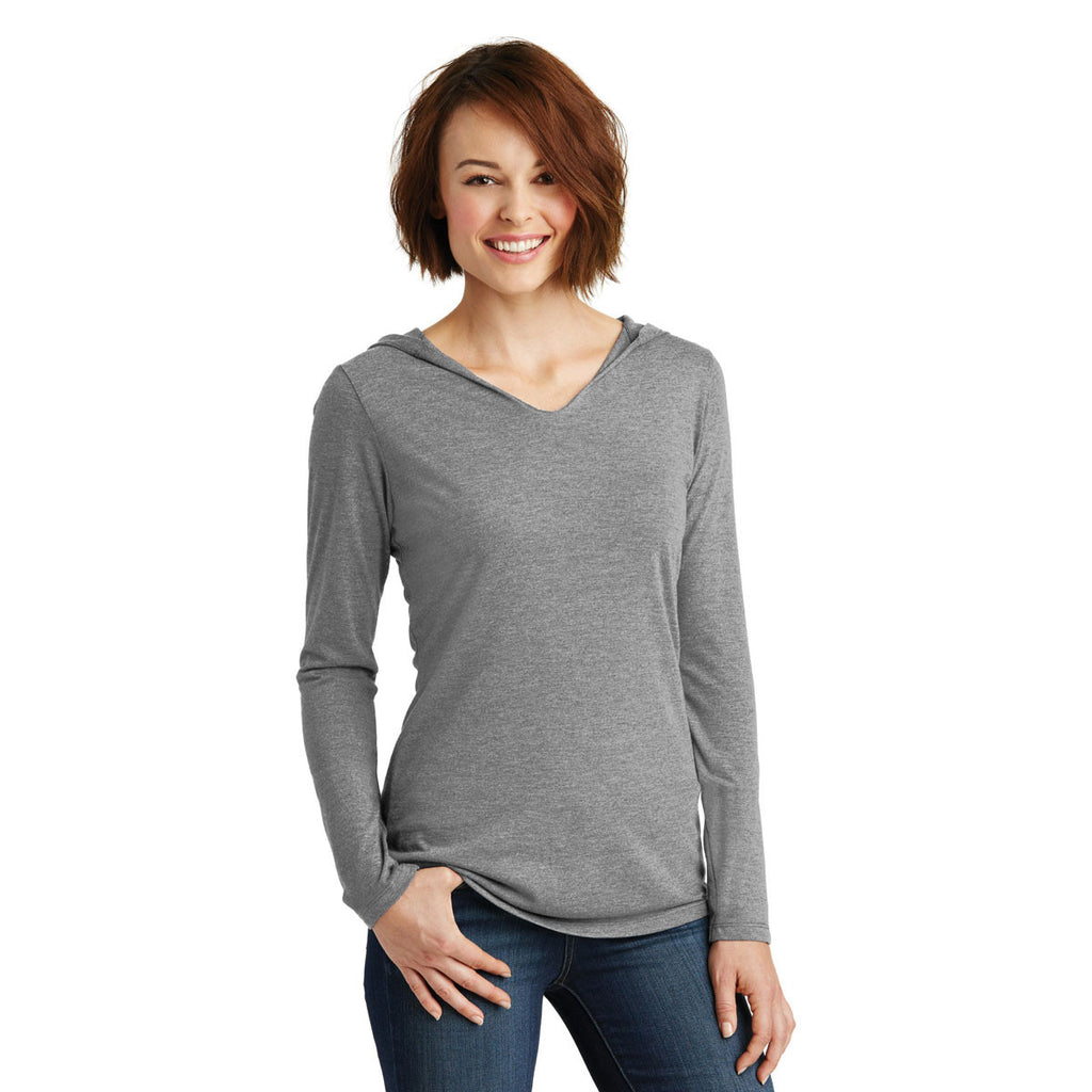 District Women's Grey Frost Perfect Tri Long Sleeve Hoodie