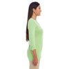Devon & Jones Women's Lime Perfect Fit Y-Placket Convertible Sleeve Knit Top