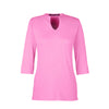 Devon & Jones Women's Charity Pink Perfect Fit Tailored Open Neckline Top