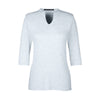 Devon & Jones Women's Grey Heather Perfect Fit Tailored Open Neckline Top