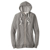 District Women's Grey Frost Perfect Tri French Terry Full-Zip Hoodie